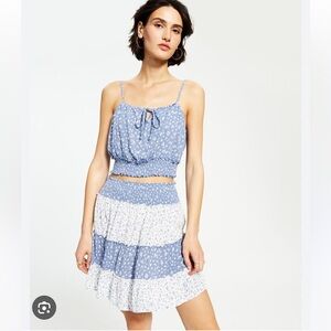 NWT Hippie Rose Smocked Crop Top